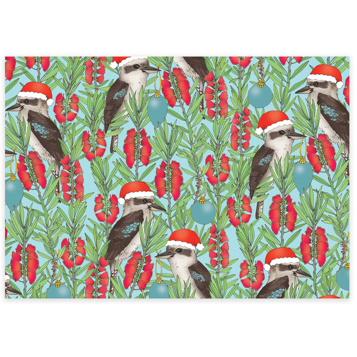 Victoria McGrane - Christmas Wrapping Paper (Folded) - Jolly Kookaburras