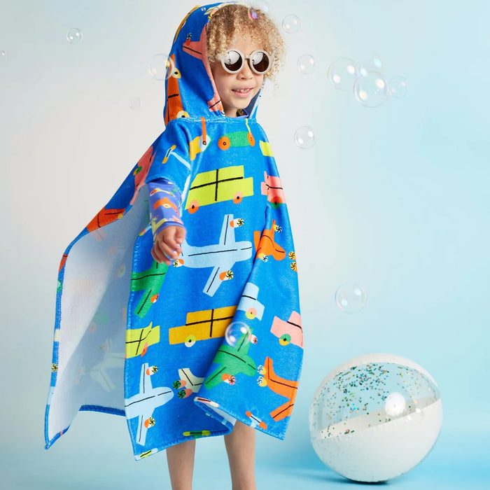 Halcyon Nights - Kids' Hooded Towel / Swim Poncho - Beep Beep