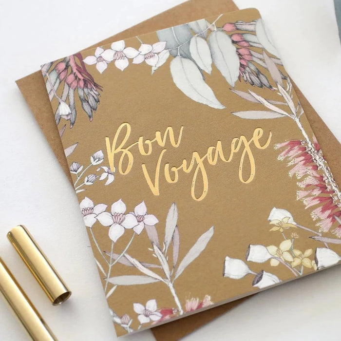 Bespoke Letterpress - Bon Voyage Card - Natives