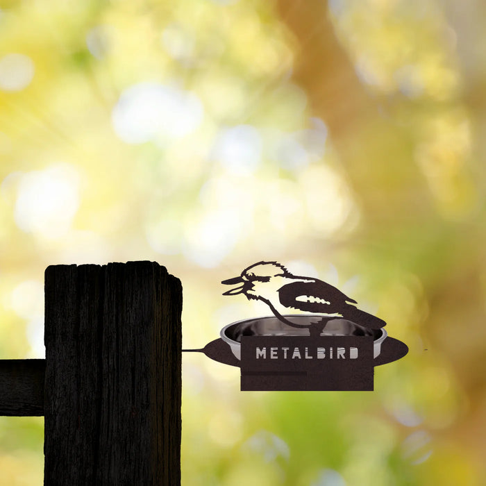Metalbird - - Garden Art - Water Bowl Feeder