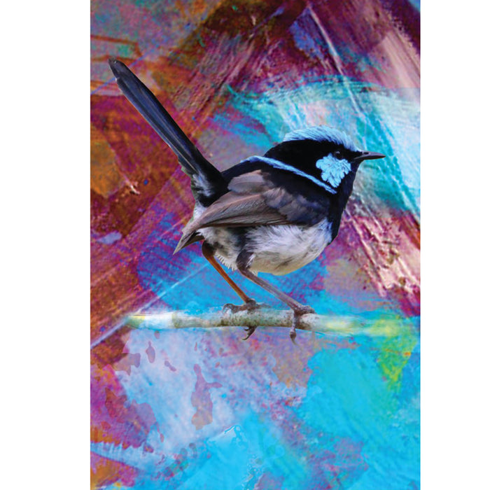 KE Design - Recycled Microfibre Tea Towel - Blue Wren