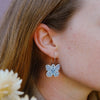 Pixie Nut & Co - Wooden Hoop Earrings - Blue Butterflies