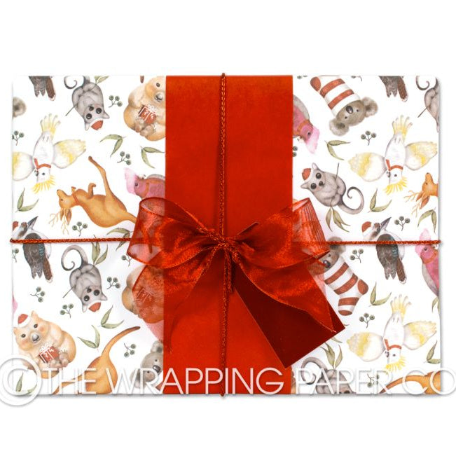 Inky Co - Christmas Matte Roll Wrap - Bush Xmas