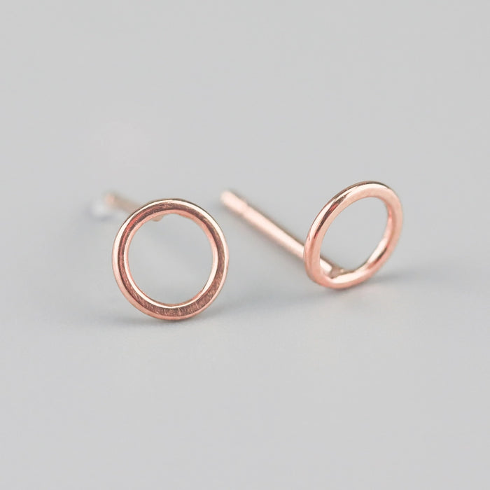 Ayana Jewellery - Circle Studs - Rose Gold