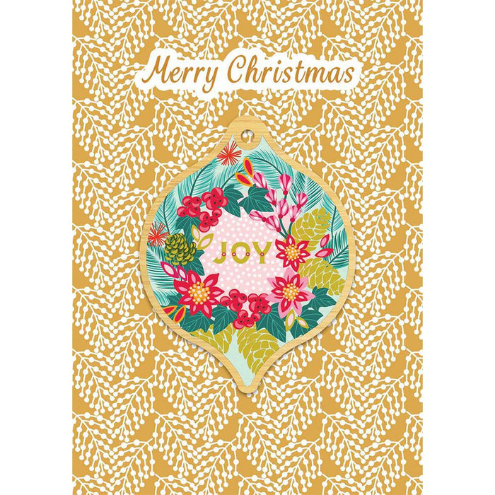 Aero Images - Christmas Card with Wooden Decoration - Kirsten Katz - Christmas Joy