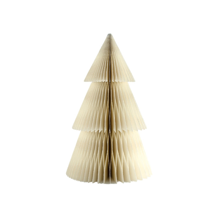 Nordic Rooms - Deluxe Standing Tree - Off White with Silver Glitter Edge