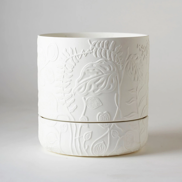 Angus & Celeste - Folia Plant Pot - White