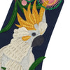 Velvet & Vixen - Embroidered Christmas Stocking - Cockatoo on Navy