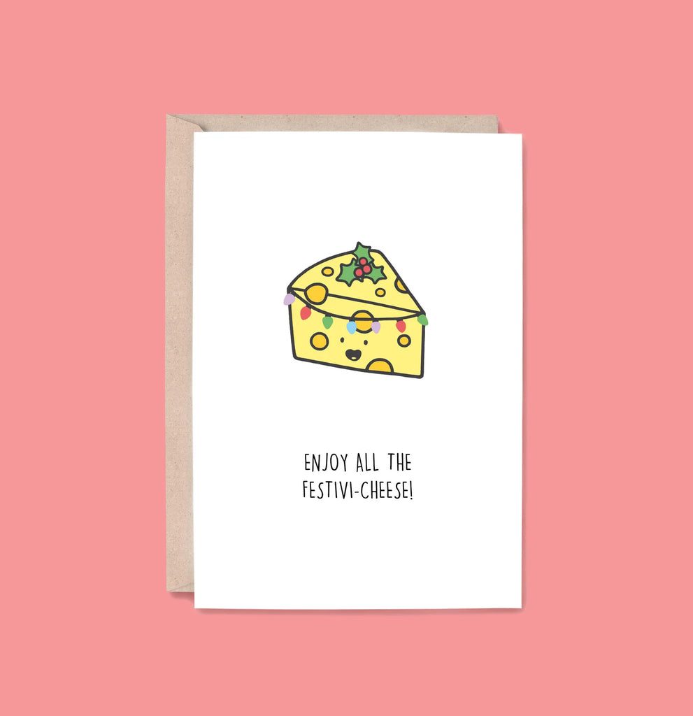 Hey Hunny - Funny Punny Christmas Card - Festivi-cheese...