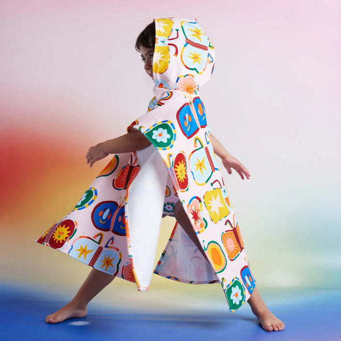 Halcyon Nights - Kids' Hooded Towel / Swim Poncho - Flutterby