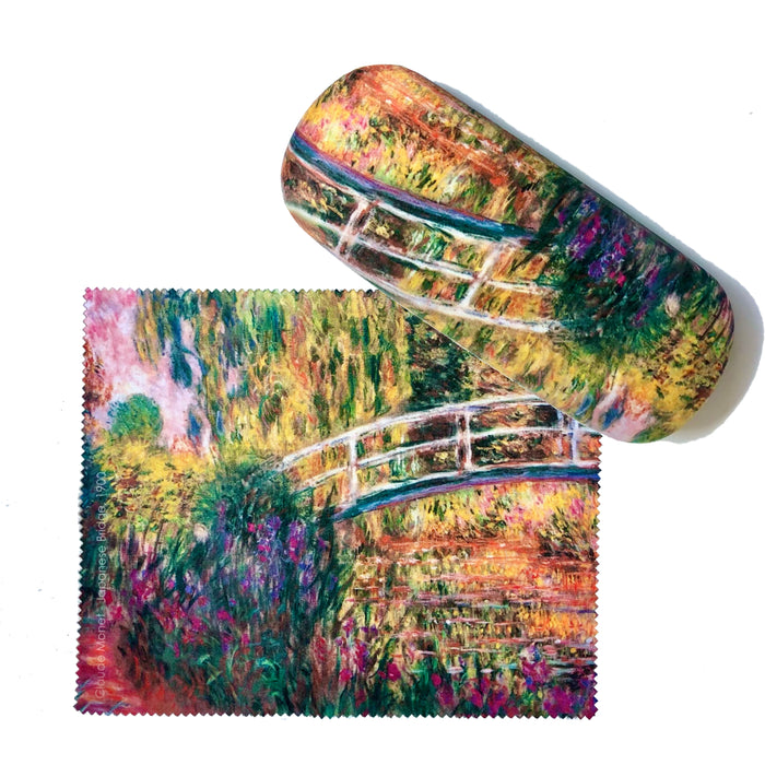 Plumeria - Hard Glasses Case with Microfibre Cloth - Monet - Le Pont Japonois