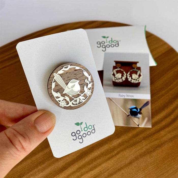 Go Do Good - Brooch - Fairy Wren