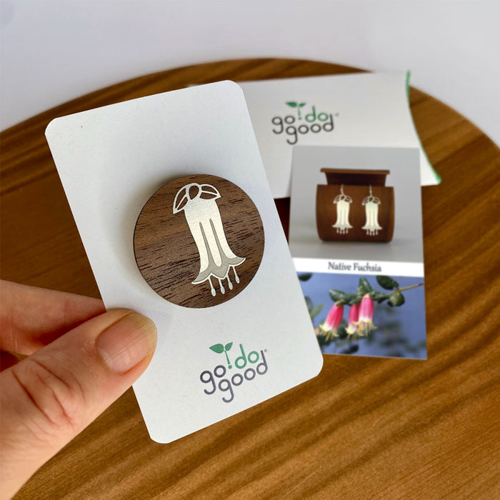 Go Do Good - Brooch - Native Fuchsia