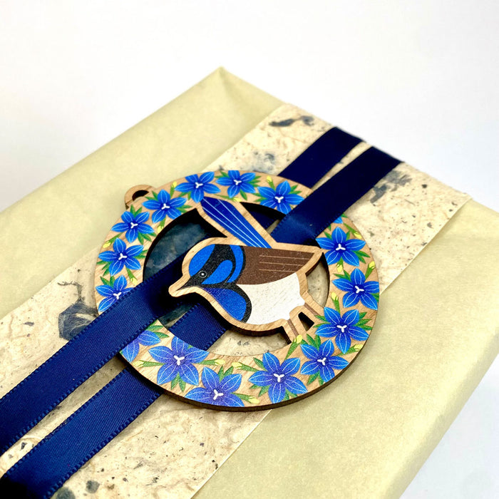 Go Do Good - Christmas Ornament - Blue Wren