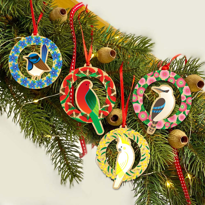 Go Do Good - Christmas Ornament - Blue Wren