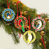 Go Do Good - Christmas Bird on Wreath Ornament - Blue Wren
