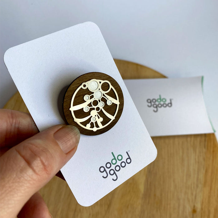 Go Do Good - Brooch - Wattle