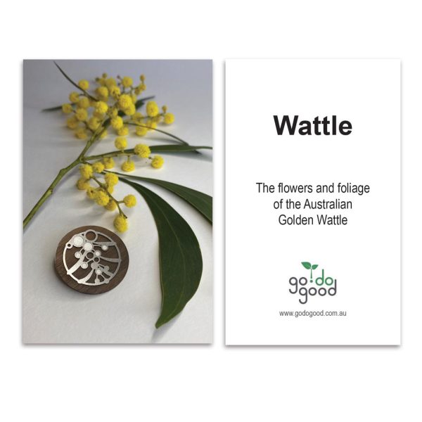 Go Do Good - Brooch - Wattle