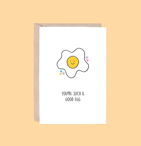 Hey Hunny - Funny Punny Greeting Card - Good Egg