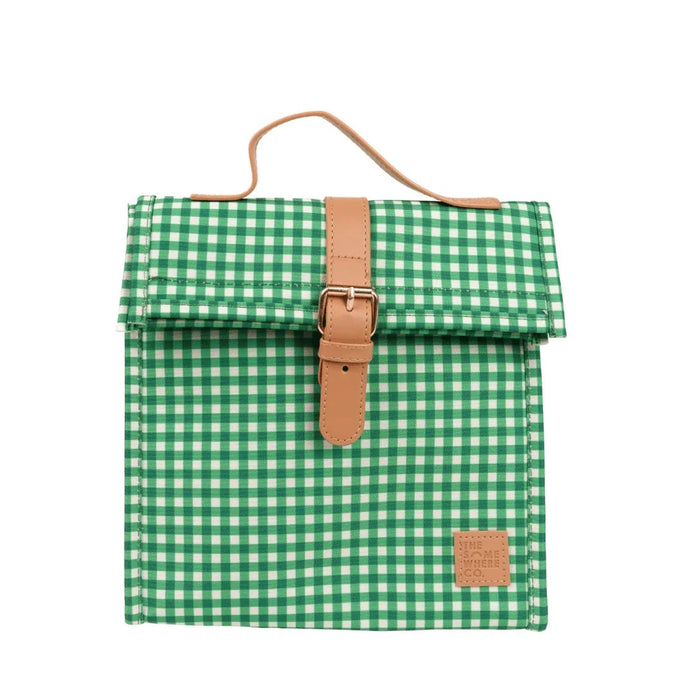 The Somewhere Co - Lunch Satchel - Green Gingham