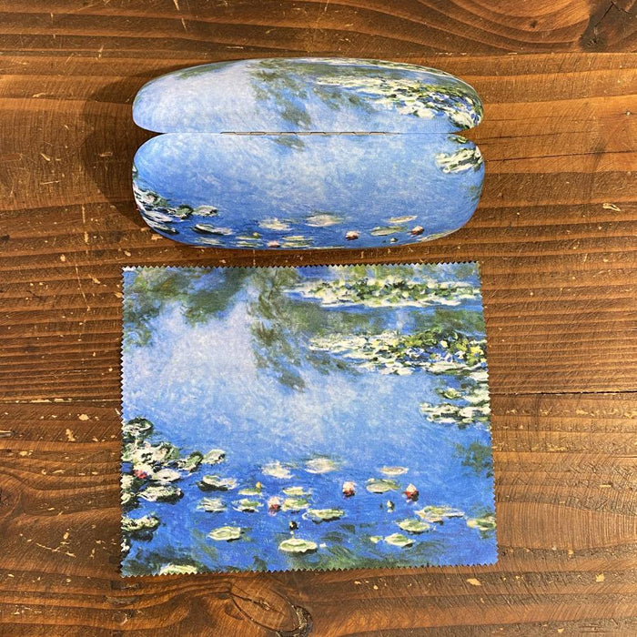 Plumeria - Hard Glasses Case with Microfibre Cloth - Monet - Waterlilies 1916