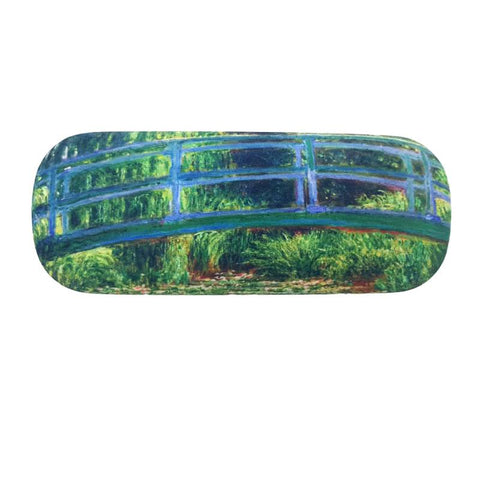 Plumeria - Hard Glasses Case with Microfibre Cloth - Monet - Le Pont Japonois Verde