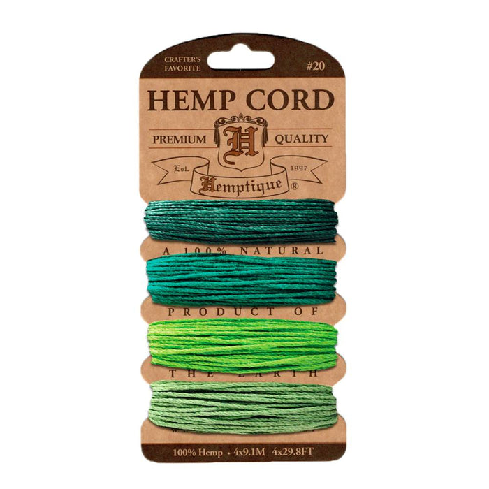 Hemptique - Hemp Twine Card - Emerald