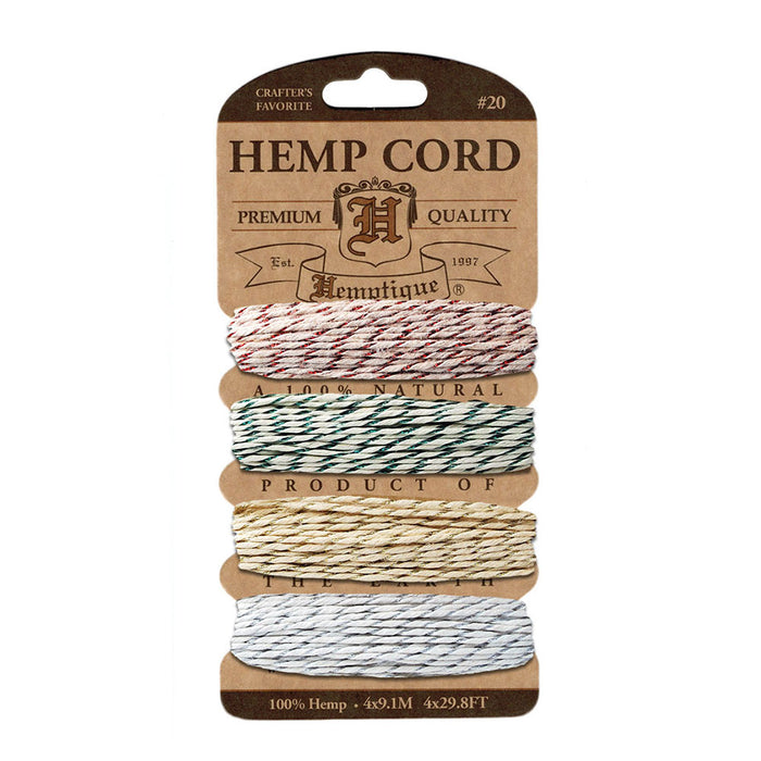 Hemptique - Hemp Twine Card - Classic Metallic