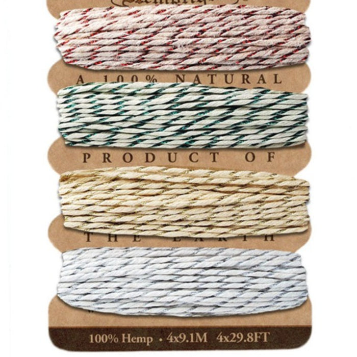 Hemptique - Hemp Twine Card - Classic Metallic