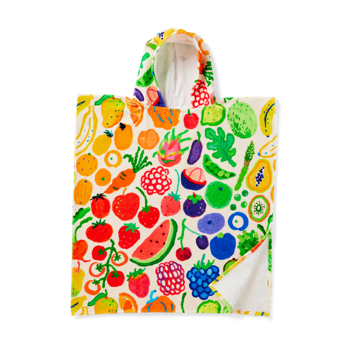 Halcyon Nights - Kids' Hooded Towel / Swim Poncho - Eat The Rainbow