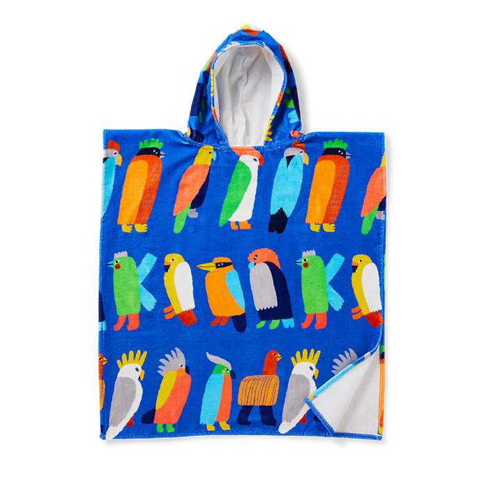 Halcyon Nights - Kids' Hooded Towel / Swim Poncho - Flamin' Galahs