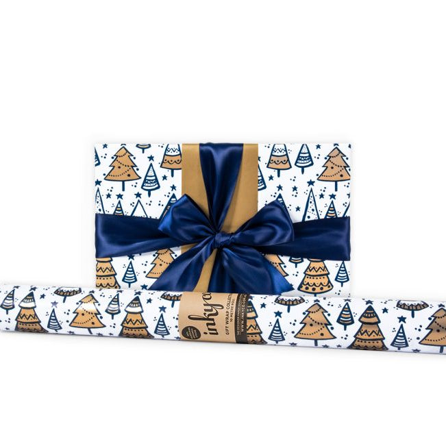 Inky Co - Christmas Gloss Roll Wrap - Kerstbloom Navy Gold