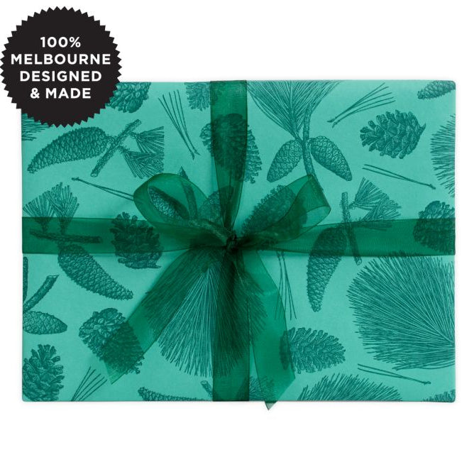 Inky Co - Christmas Matte Roll Wrap - Mighty Pine - Green