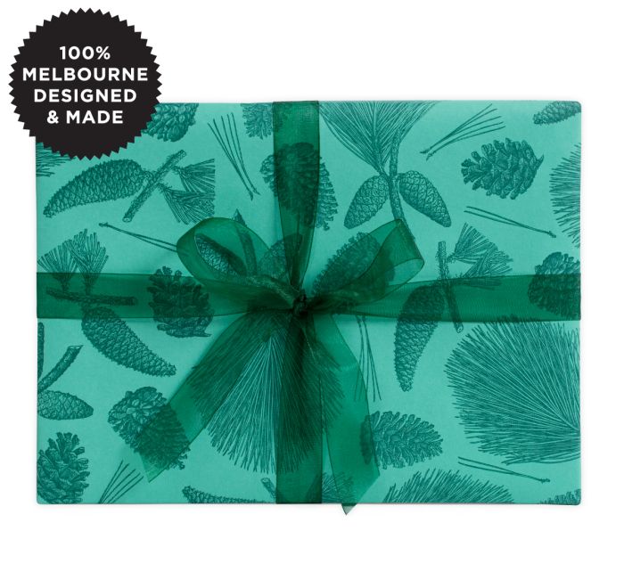 Inky Co - Christmas Matte Roll Wrap - Mighty Pine - Green