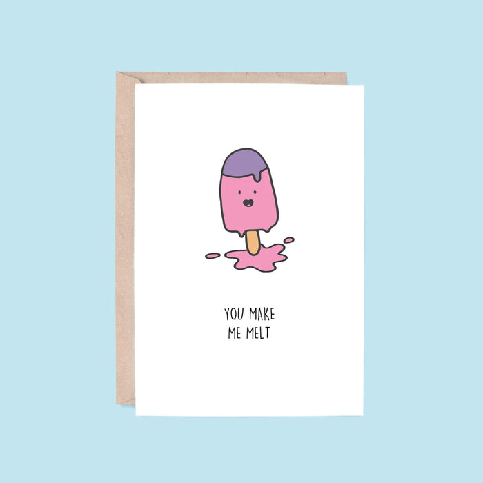 Hey Hunny - Funny Punny Thank You Card - You Make Me Melt