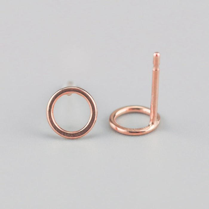 Ayana Jewellery - Circle Studs - Rose Gold