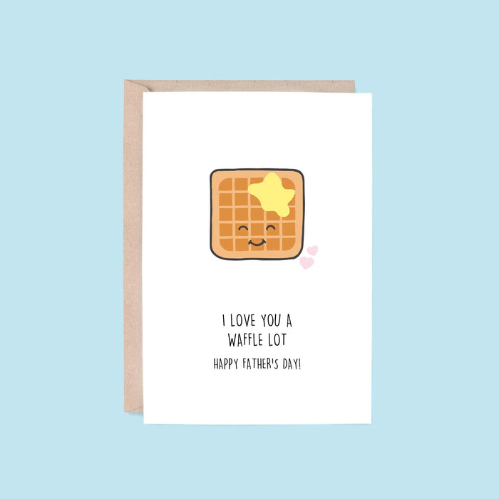 Hey Hunny - Funny Punny Father's Day - Love You A Waffle Lot