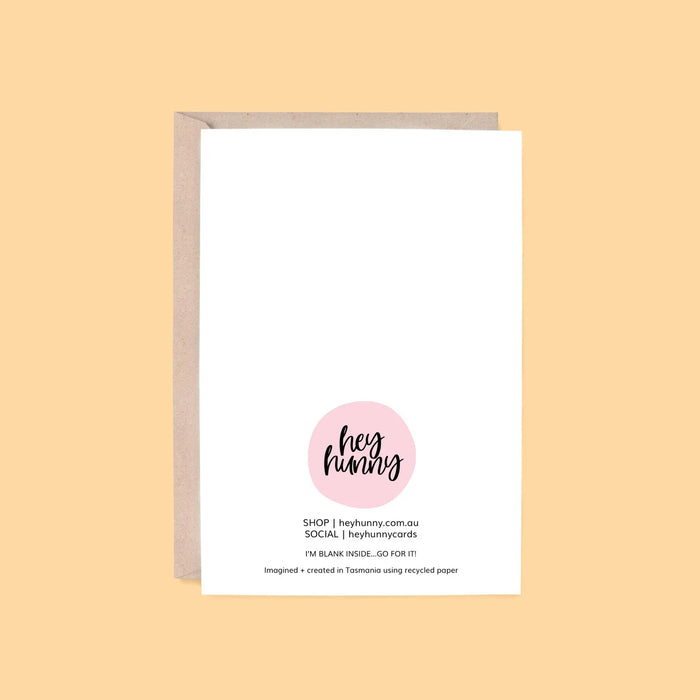 “Hey Hunny - Funny Punny Birthday Card -No Wombat-ter