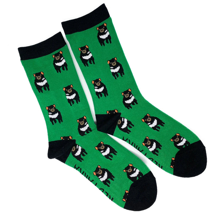 Red Parka - Kids' Socks - Green Devil