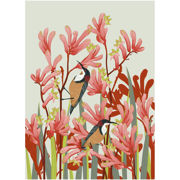 Print Sisters - Recycled Microfibre Tea Towel - Kangaroo Paw