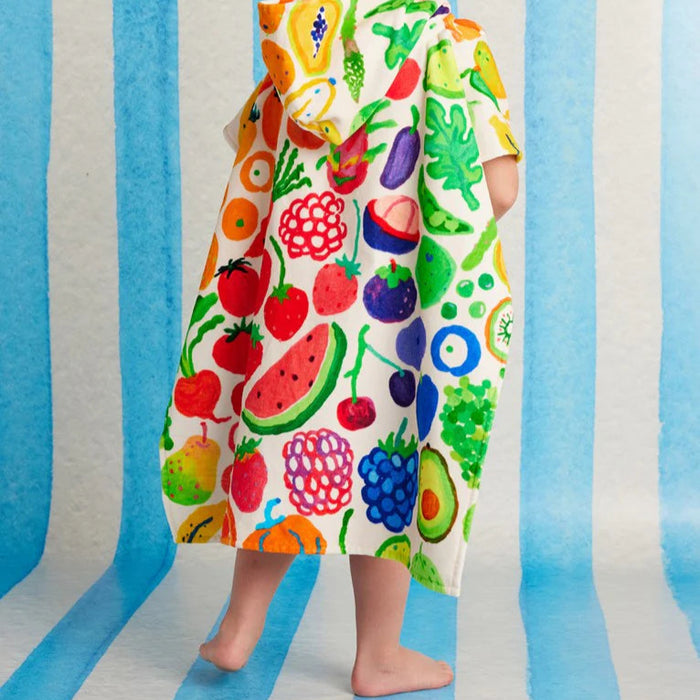 Halcyon Nights - Kids' Hooded Towel / Swim Poncho - Eat The Rainbow