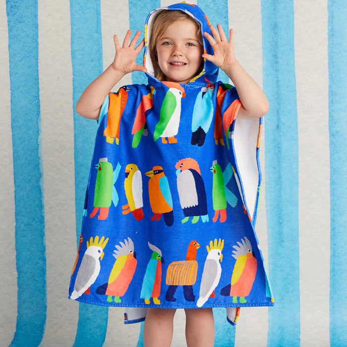 Halcyon Nights - Kids' Hooded Towel / Swim Poncho - Flamin' Galahs