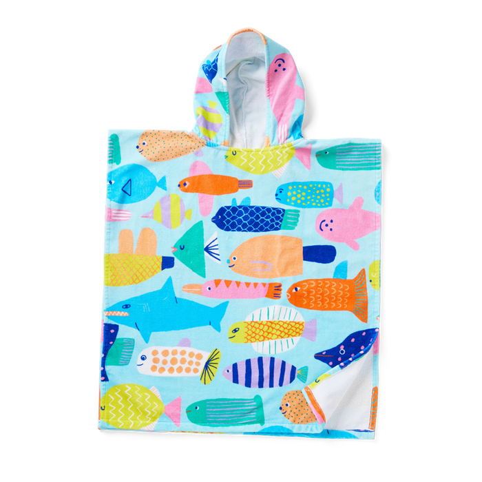 Halcyon Nights - Kids' Hooded Towel / Swim Poncho - Rainbow Reef