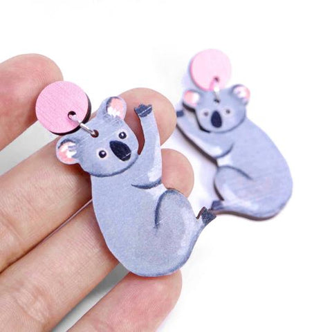 Pixie Nut & Co - Wooden Earrings - Koalas