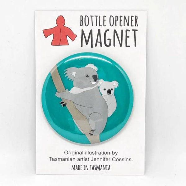 Red Parka - Bottle Opener Magnet - Koala