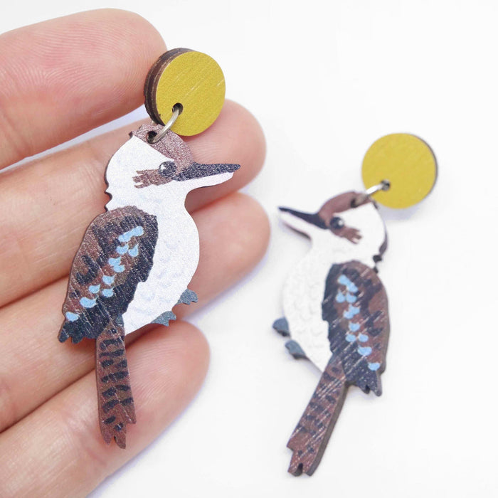 Pixie Nut & Co - Wooden Earrings - Kookaburras