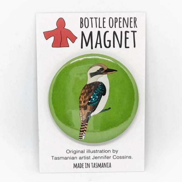 Red Parka - Bottle Opener Magnet - Kookaburra