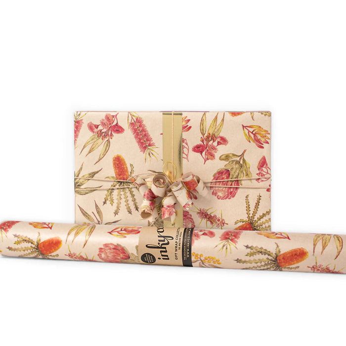 Inky Co - Kraft Roll Wrap - Flora Australis