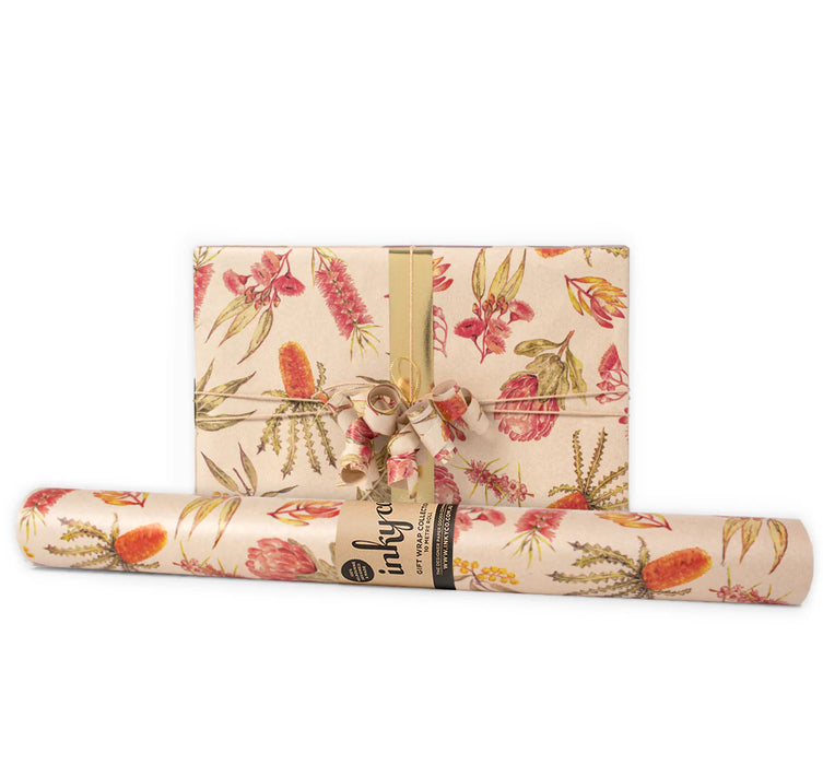 Inky Co - Kraft Roll Wrap - Flora Australis