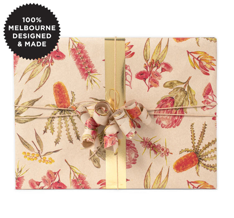 Inky Co - Kraft Roll Wrap - Flora Australis